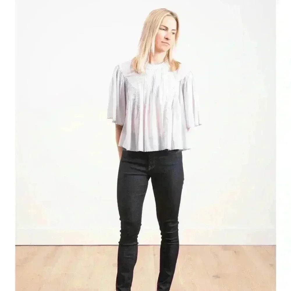 NWT isabel marant etoile algar top in light blue 38